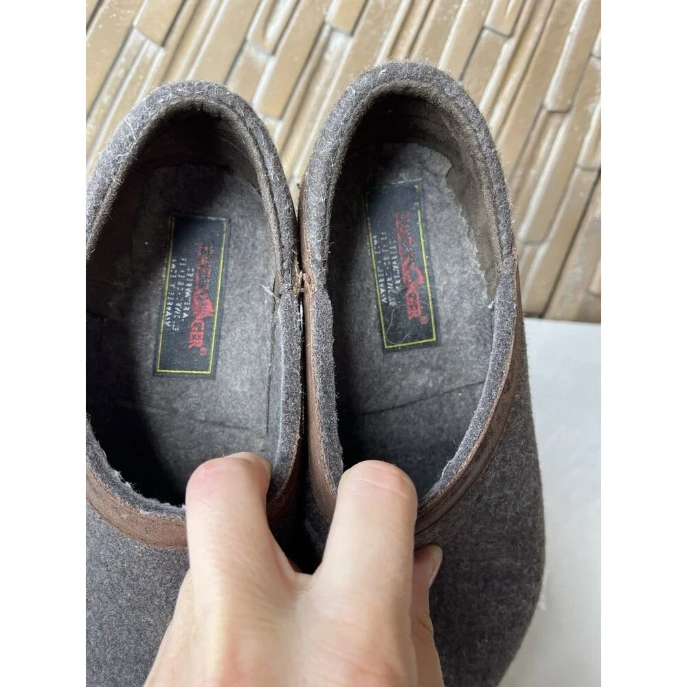 Haflinger Grizzly Buffalo Clogs Mules Slippers Wool Slip On Shoes 37 Us 8 Women